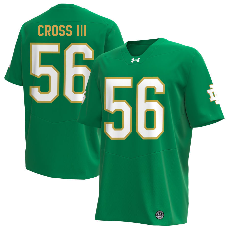 Howard Cross III Notre Dame Jerseys, UND Fighting Irish College Football Apparels Stitched-Green